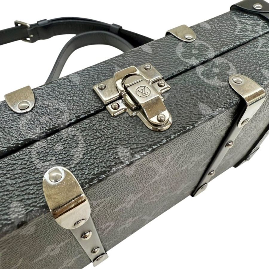 Louis Vuitton -黑灰色銀釦 Neo Wallet Trunk 硬殼斜背包-14