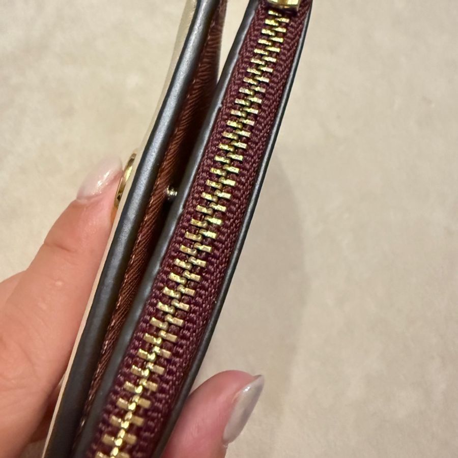 Tory Burch Robinson 撞色迷你錢包限量粉色-13