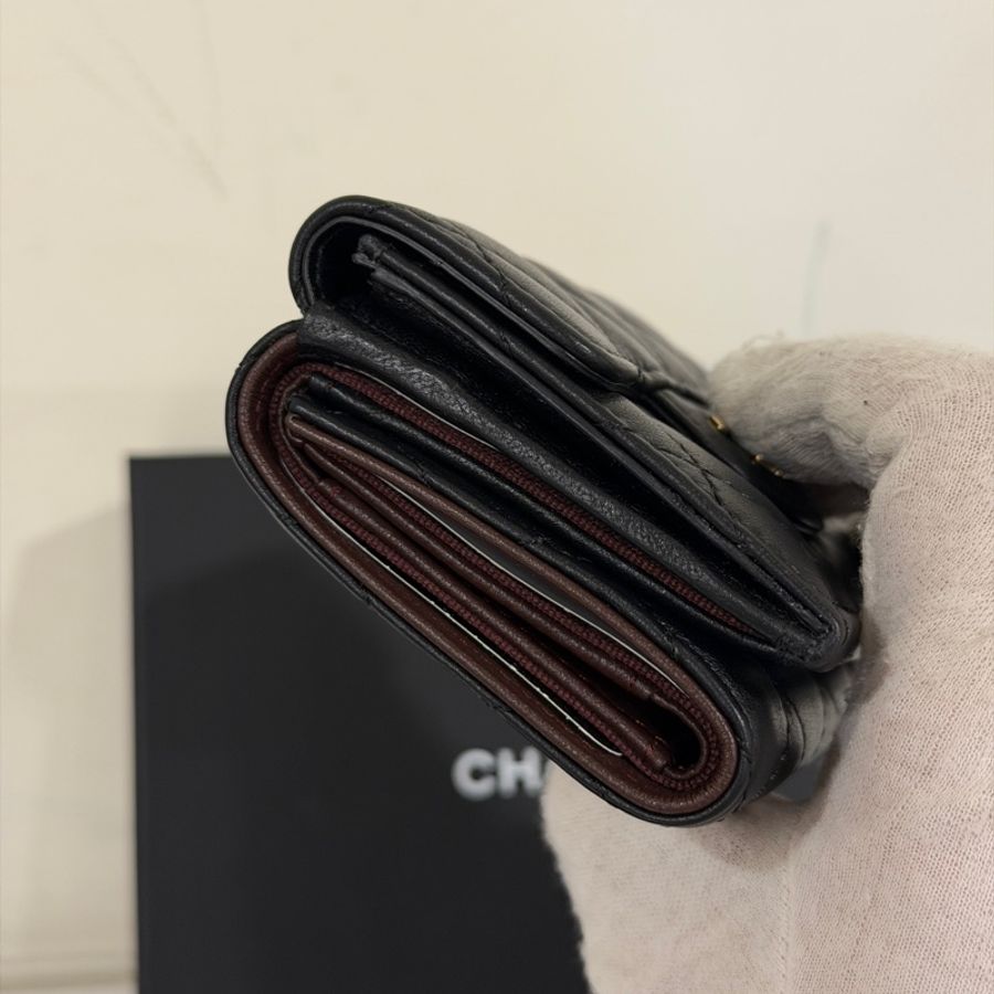 #全新帶膜 #全配🉑送禮 香奈兒黑金cf三折短夾🈶零錢袋 #全網最低-5