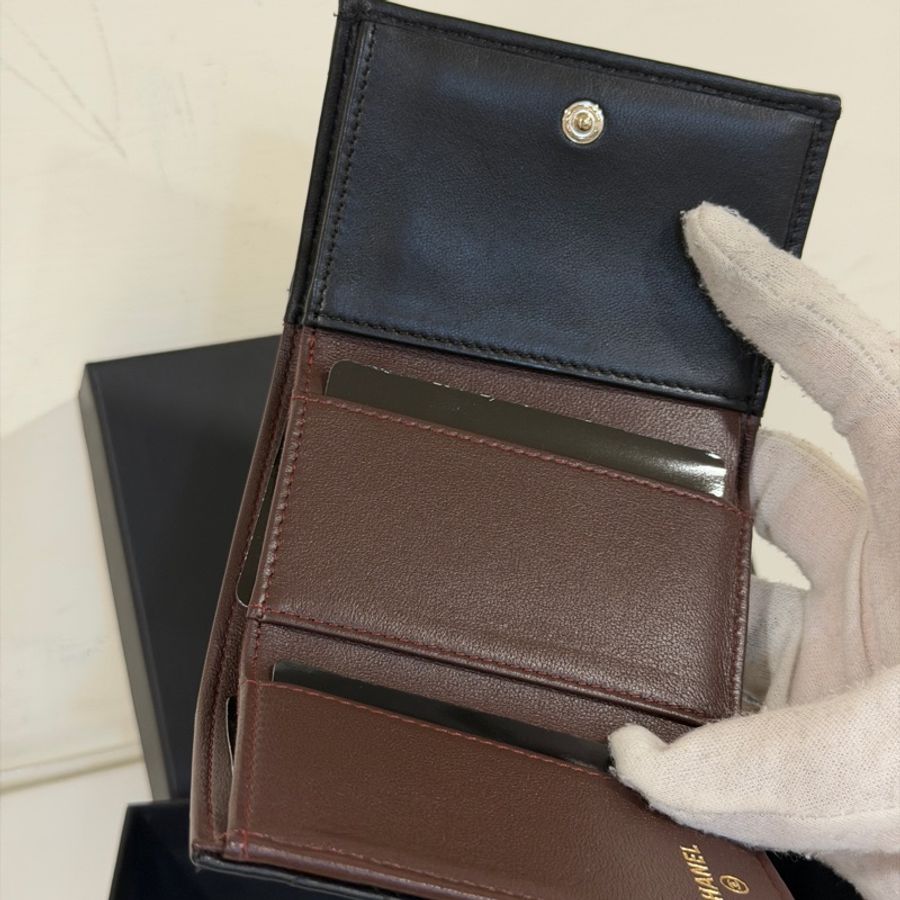 #全新帶膜 #全配🉑送禮 香奈兒黑金cf三折短夾🈶零錢袋 #全網最低-6