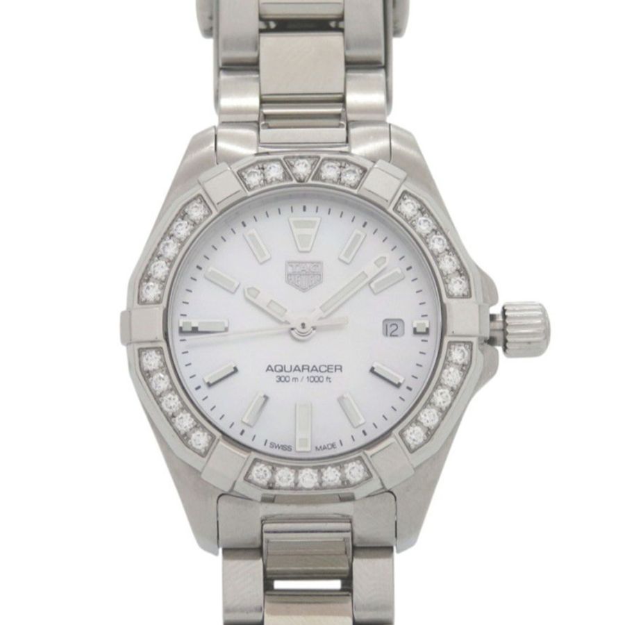 TAG Heuer Aquaracer 鑽石錶圈 WBD1413.BA0741 不銹鋼白色錶殼石英錶 0235 HEUER-0