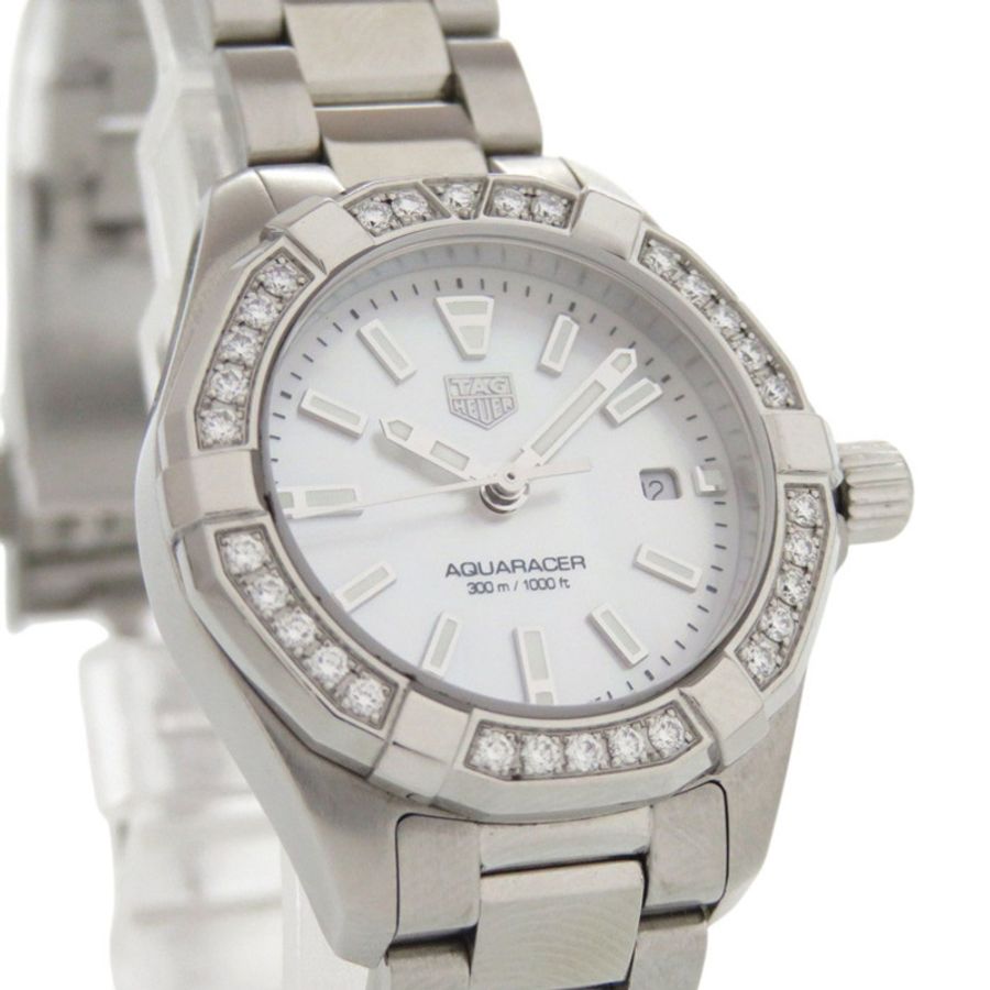 TAG Heuer Aquaracer 鑽石錶圈 WBD1413.BA0741 不銹鋼白色錶殼石英錶 0235 HEUER-2