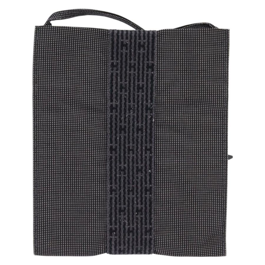【日本直送】愛馬仕 Pochette Her Line MM 肩背包 帆布 灰色 正品 148006-1