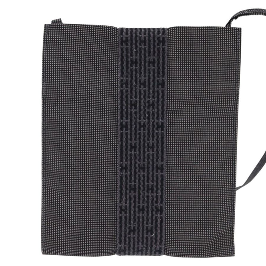 【日本直送】愛馬仕 Pochette Her Line MM 肩背包 帆布 灰色 正品 148006-12
