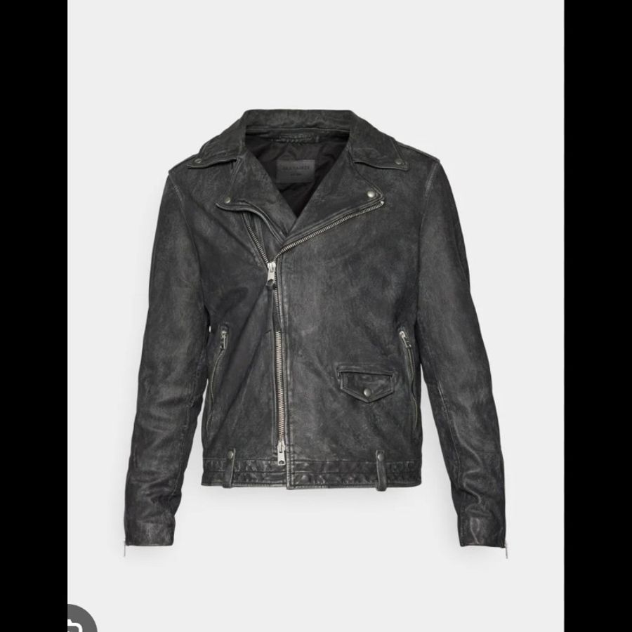 Allsaints Rosser Biker 羊皮 真皮 皮衣 外套 復古作舊版 男S-1