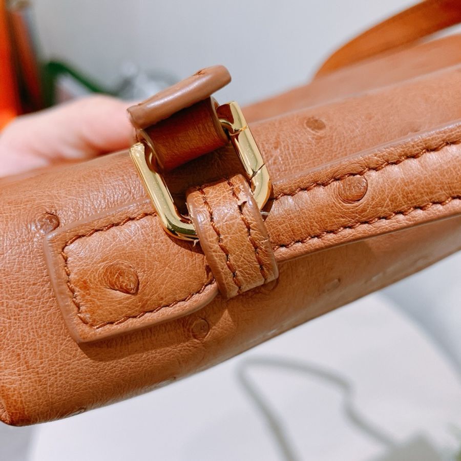 TK1861 LORO PIANA 諾悠翩雅經典鴕鳥皮手拿兩用包包OSTRICH L19 EXTRA POCKET POUCH-55