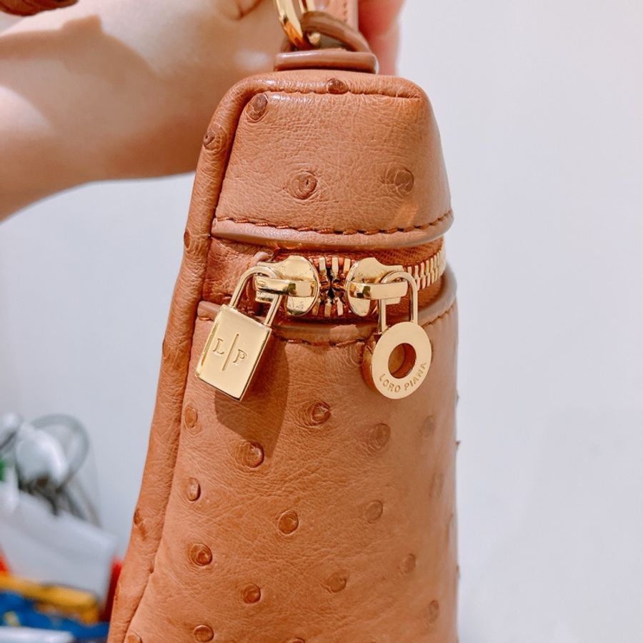 TK1861 LORO PIANA 諾悠翩雅經典鴕鳥皮手拿兩用包包OSTRICH L19 EXTRA POCKET POUCH-56