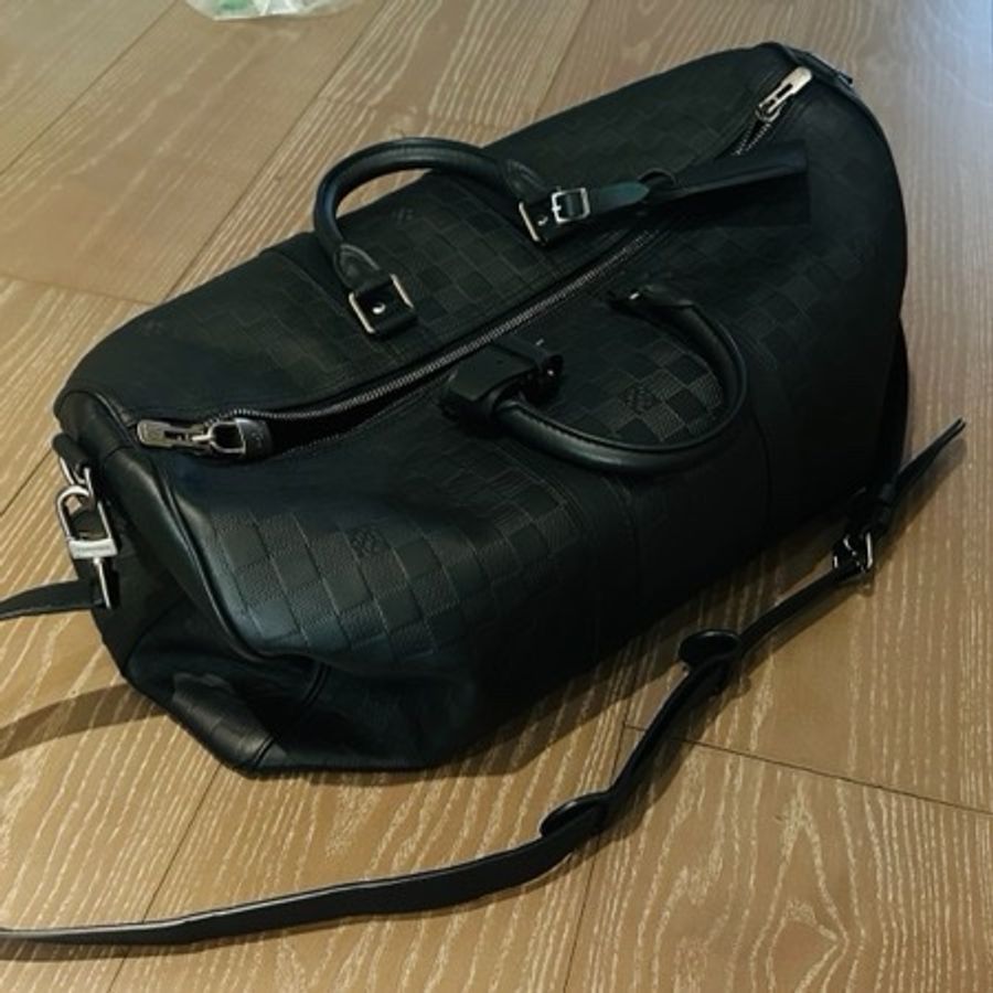 Louis Vuitton 純皮旅行袋-黑色 45-4