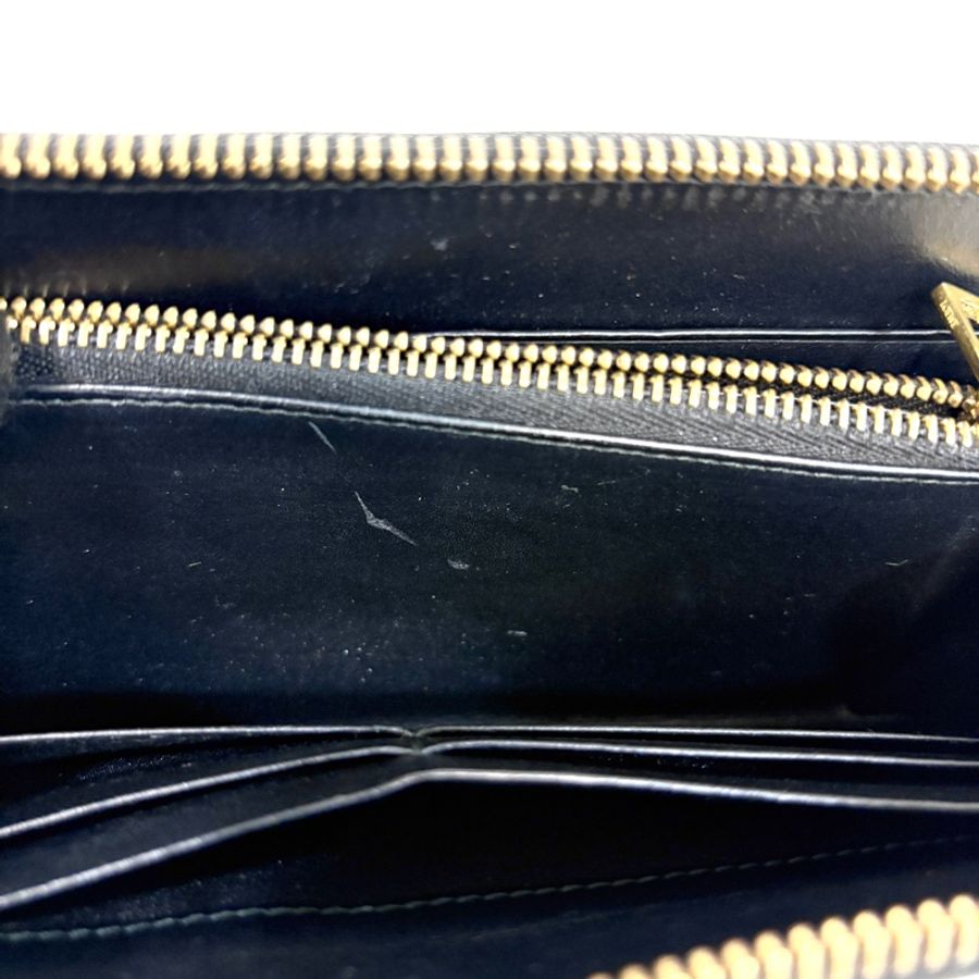 Loewe黑色暗紋8卡ㄇ拉長夾-7
