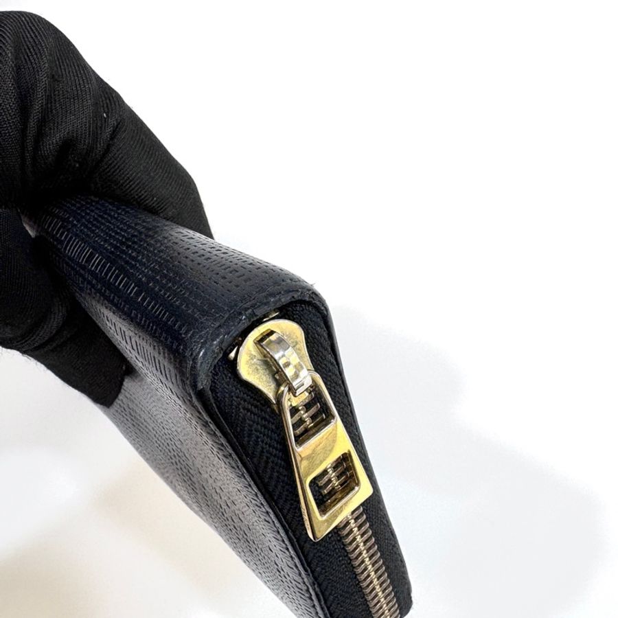 Loewe黑色暗紋8卡ㄇ拉長夾-17