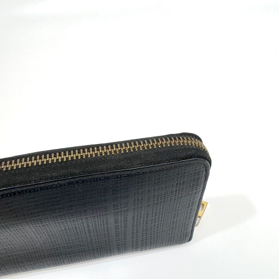 Loewe黑色暗紋8卡ㄇ拉長夾-19
