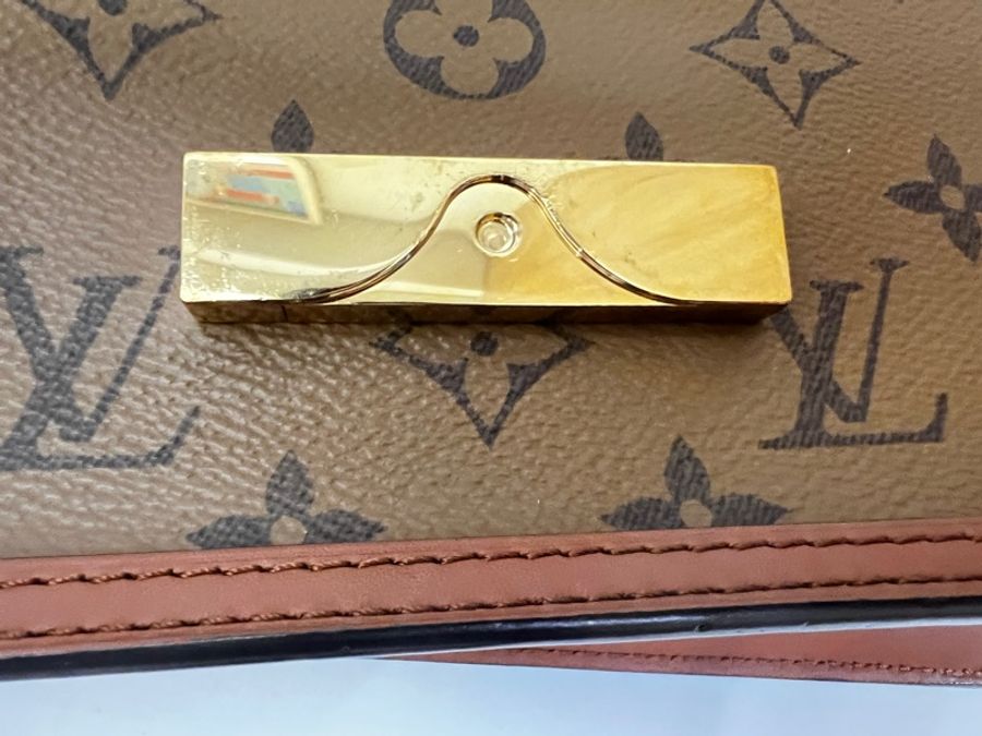 LV 雙色原花Dauphine金釦WOC斜背鏈包M68746-16