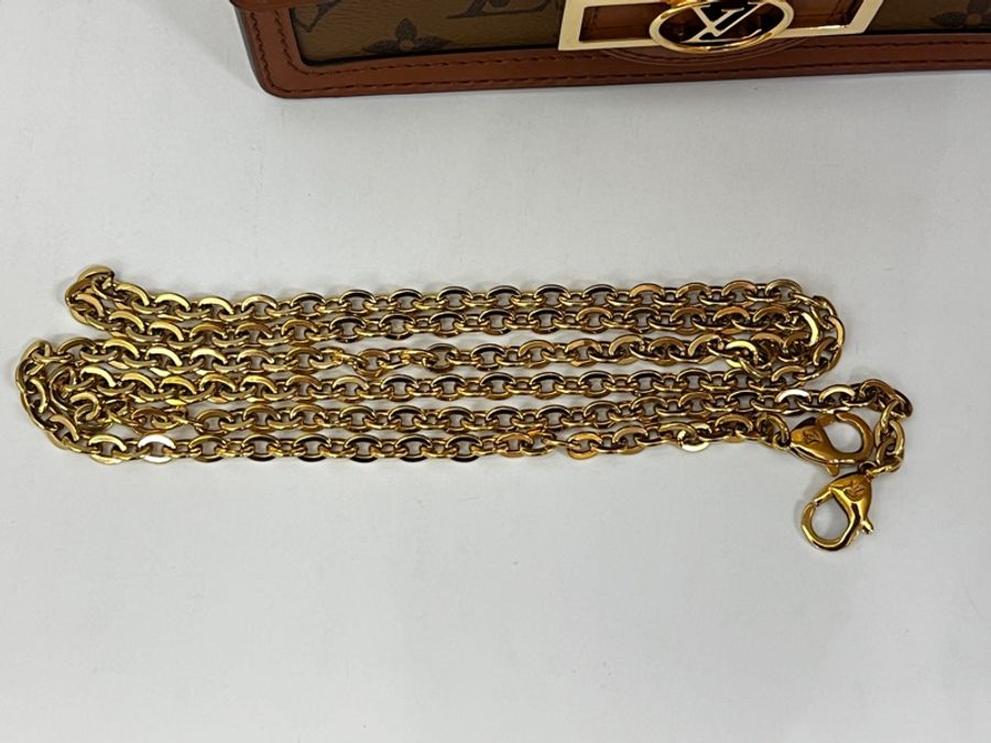 LV 雙色原花Dauphine金釦WOC斜背鏈包M68746-18