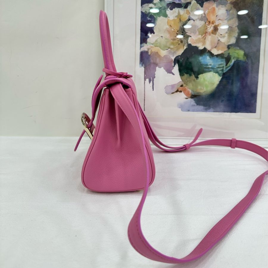 Delvaux 德爾沃 桃粉色 brilliant mini號 20cm底長-3