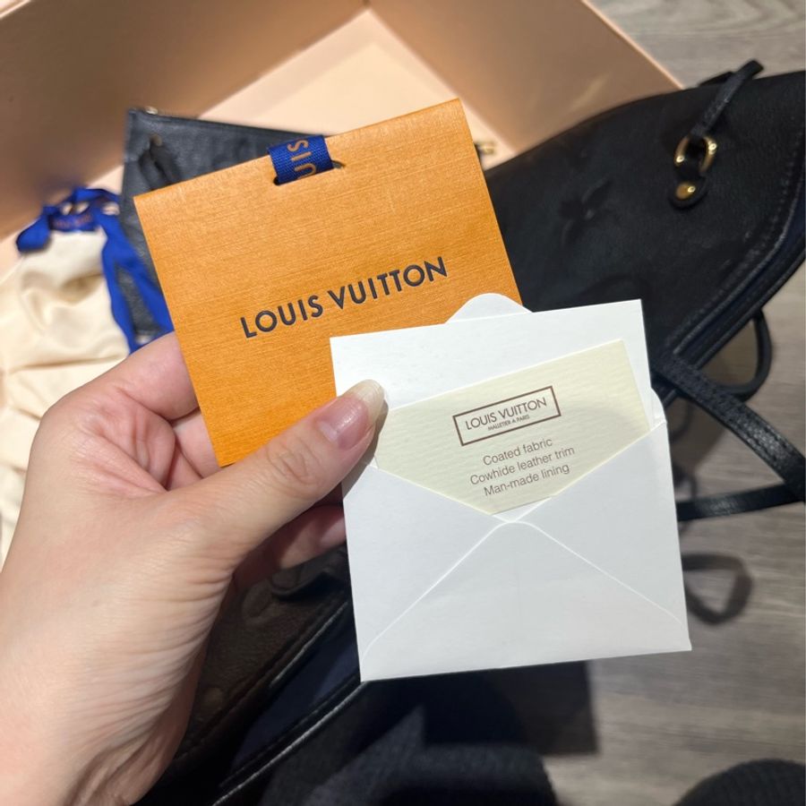 Louis Vuitton NEVERFULL質感素色牛皮托特包-黑-6