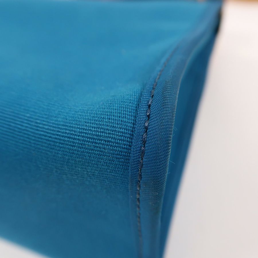 HERMES 帆布Herbag PM銀扣手挽肩背兩用袋Bleu Aztequ-10