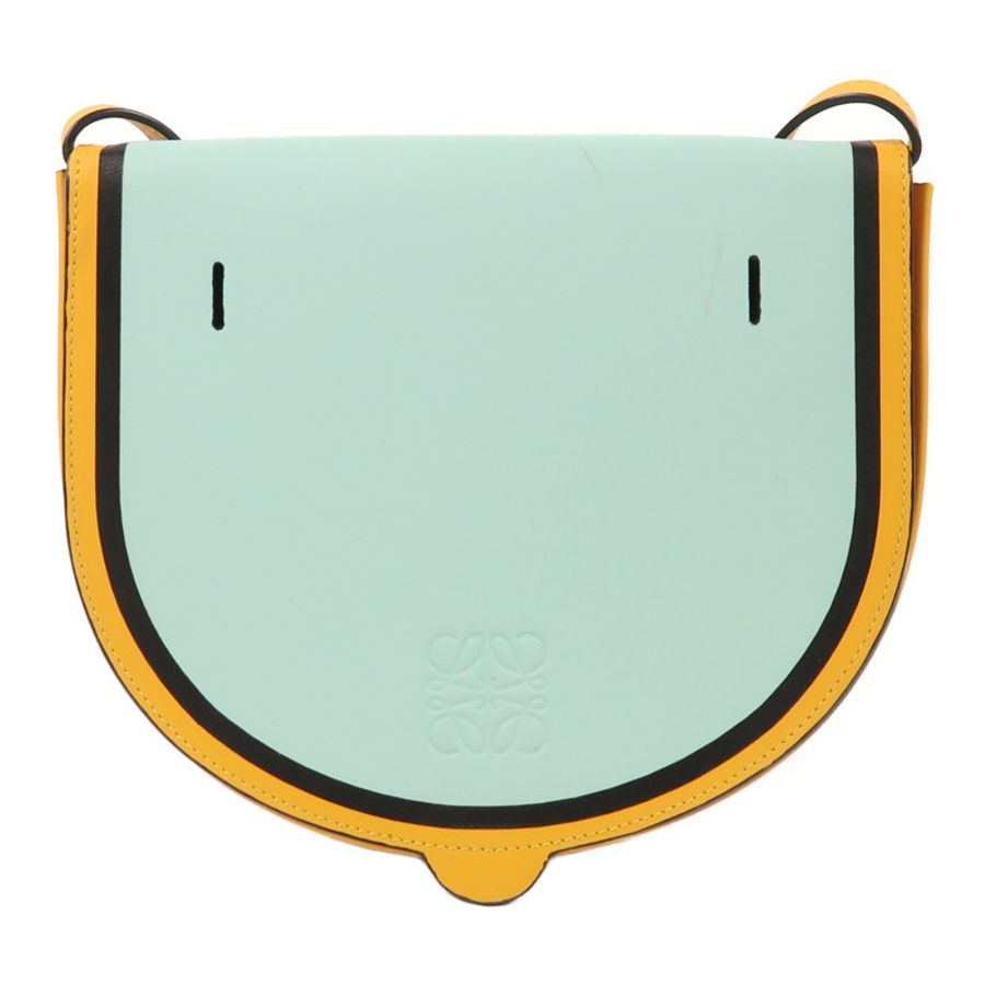 LOEWE 【激減優惠】牛皮皮革Loewe x Ken Price Heel La Palme銀扣肩背袋-1