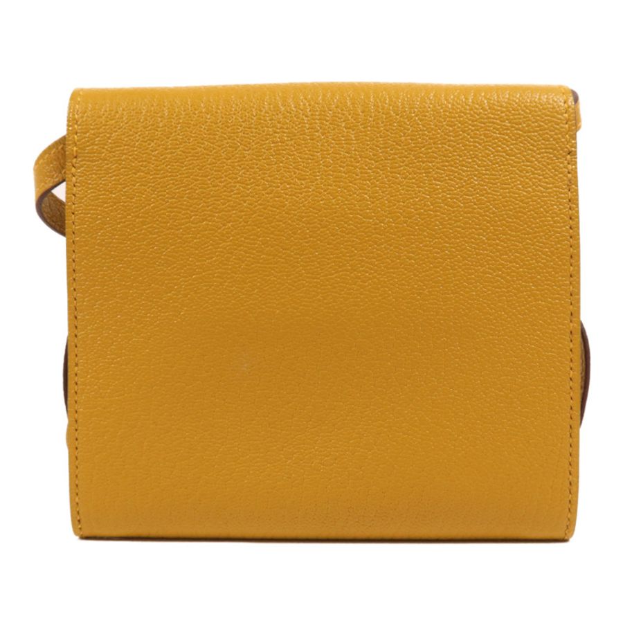 HERMES 【激減優惠】Chevre皮革Cinhetic To Go銀扣肩背袋Jaune Ambre-1