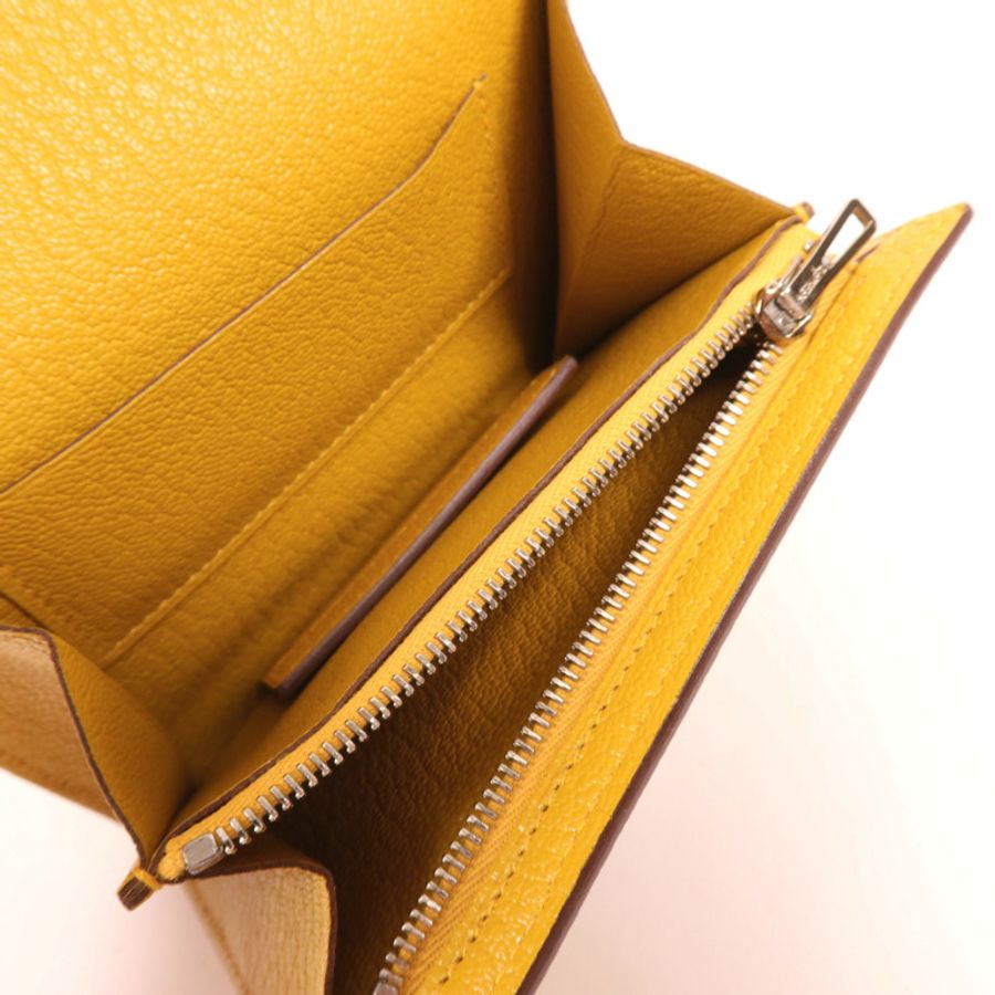 HERMES 【激減優惠】Chevre皮革Cinhetic To Go銀扣肩背袋Jaune Ambre-4