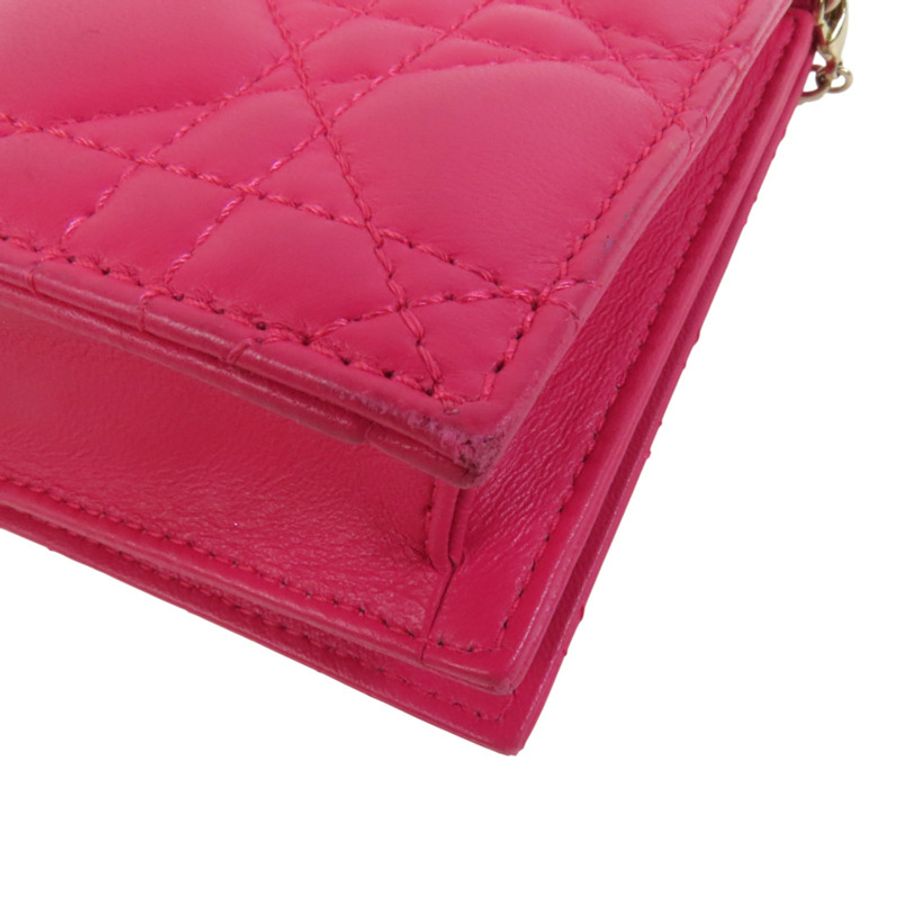 Dior 羊皮皮革Chain Shoulder Bag金扣鏈帶肩背袋-13