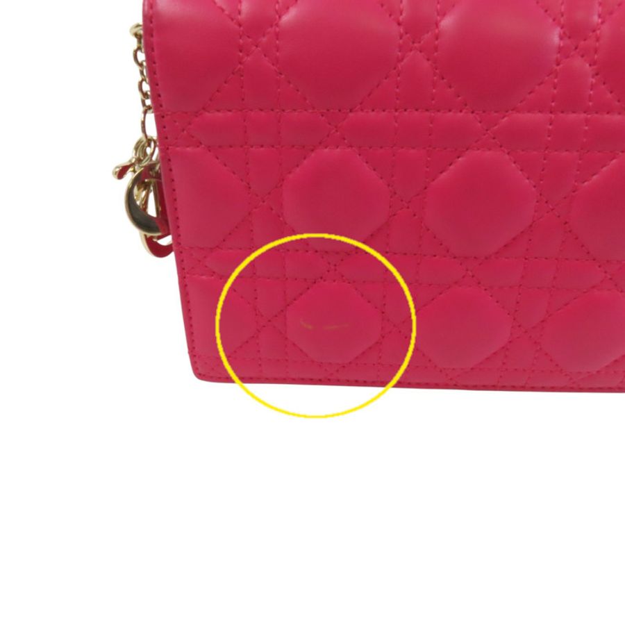 Dior 羊皮皮革Chain Shoulder Bag金扣鏈帶肩背袋-15