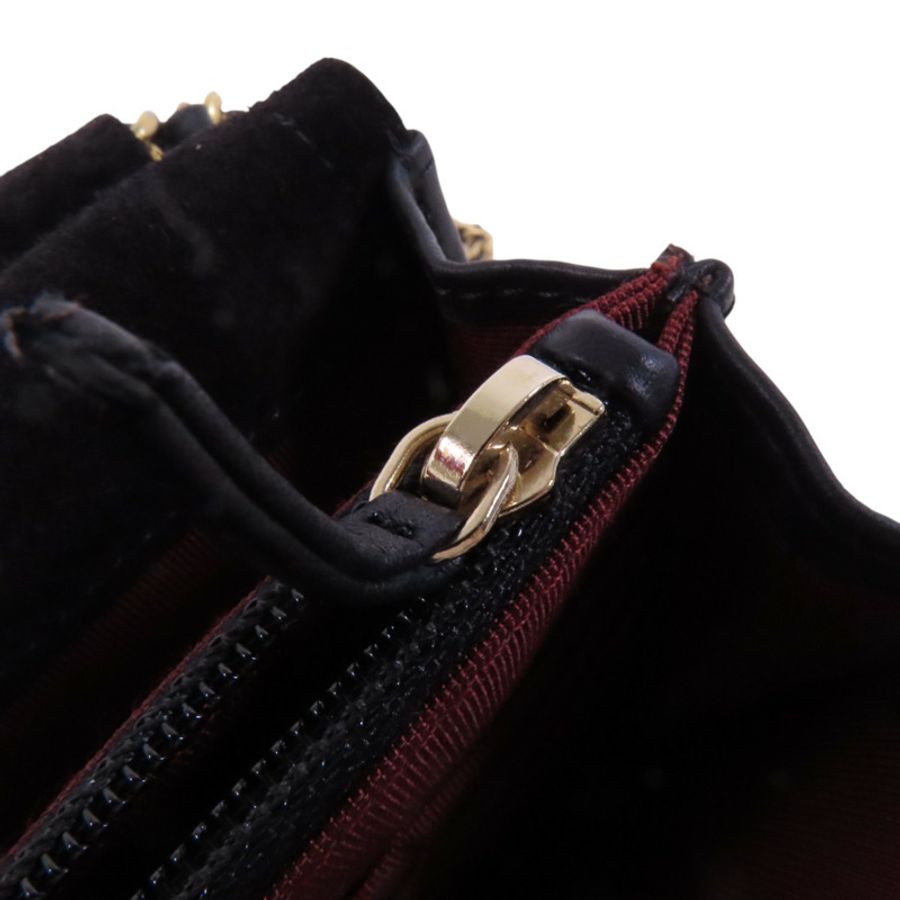 CHANEL 牛皮皮革Archi Chic Square WOC金扣鏈帶肩背袋-17