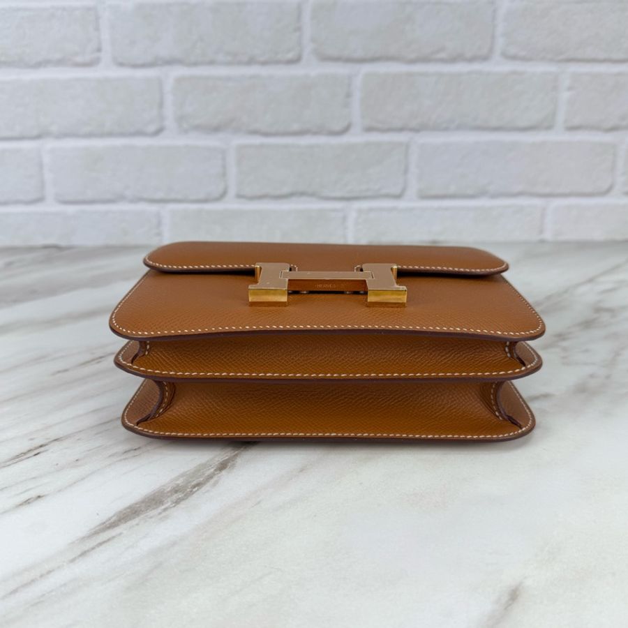 Mini Constance 康康37 gold 金棕金釦 新款 附小鏡子 康康19-13