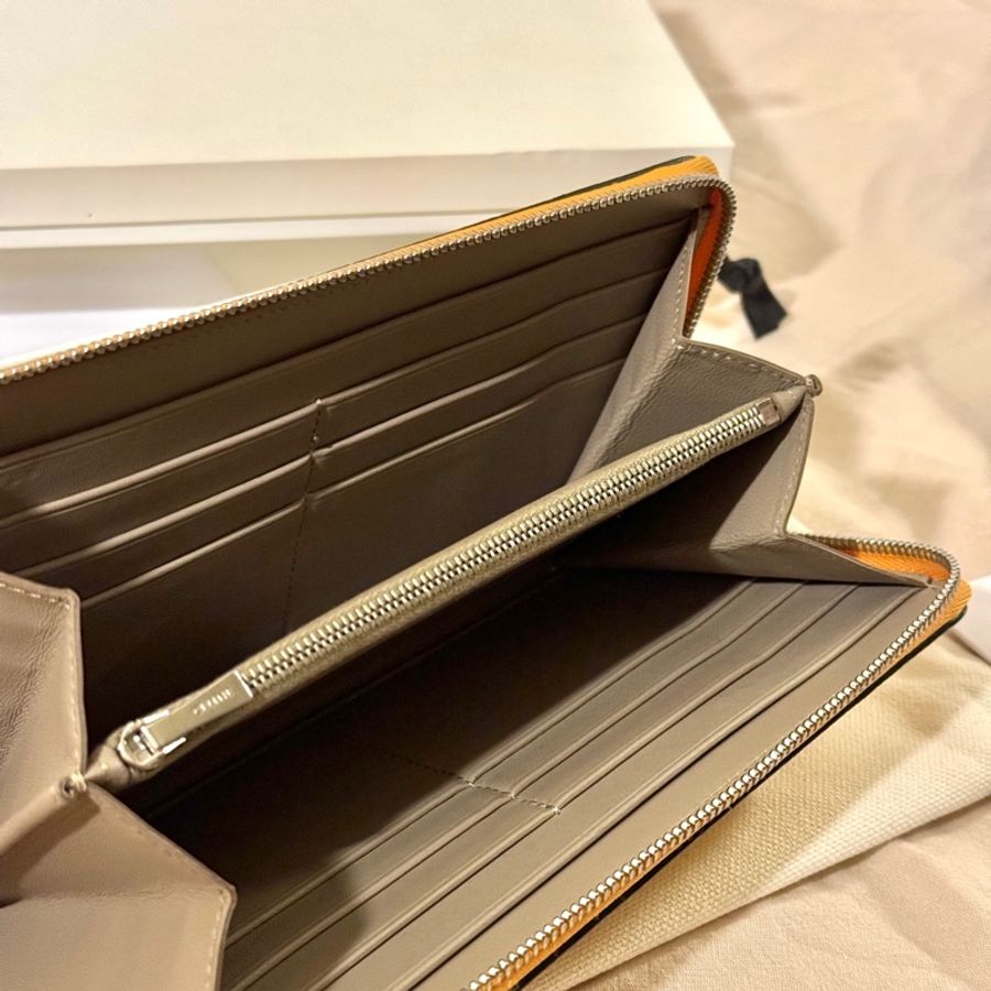 old celine 長夾 長銀包 暖黃色 全新-3
