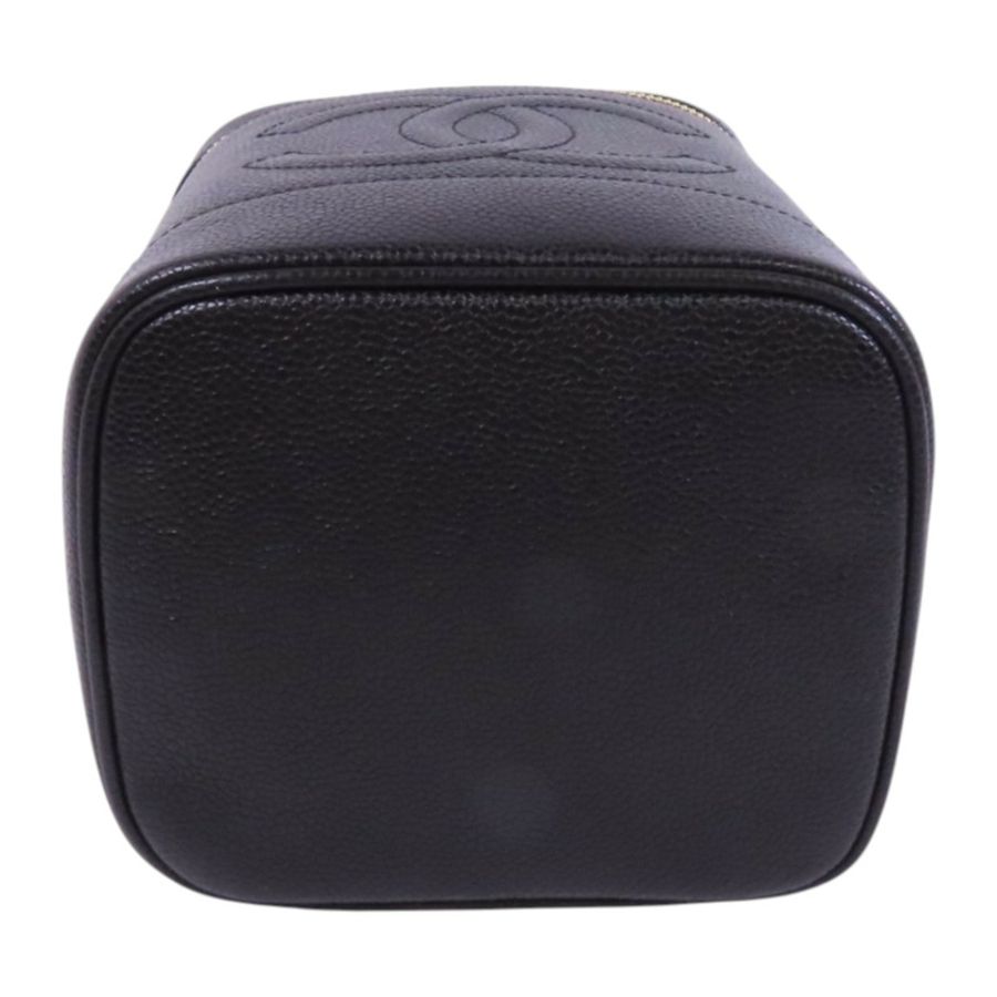 CHANEL 牛皮皮革Vintage Vanity金扣手挽袋-3