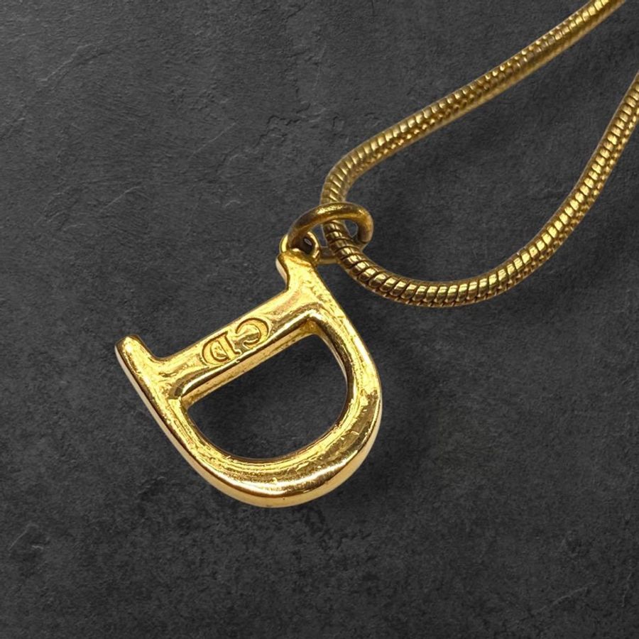 🌷Dior 蛇鏈D字logo |經典花紋✦fufu style 精品✦ 氣質款|Dior項鍊-4