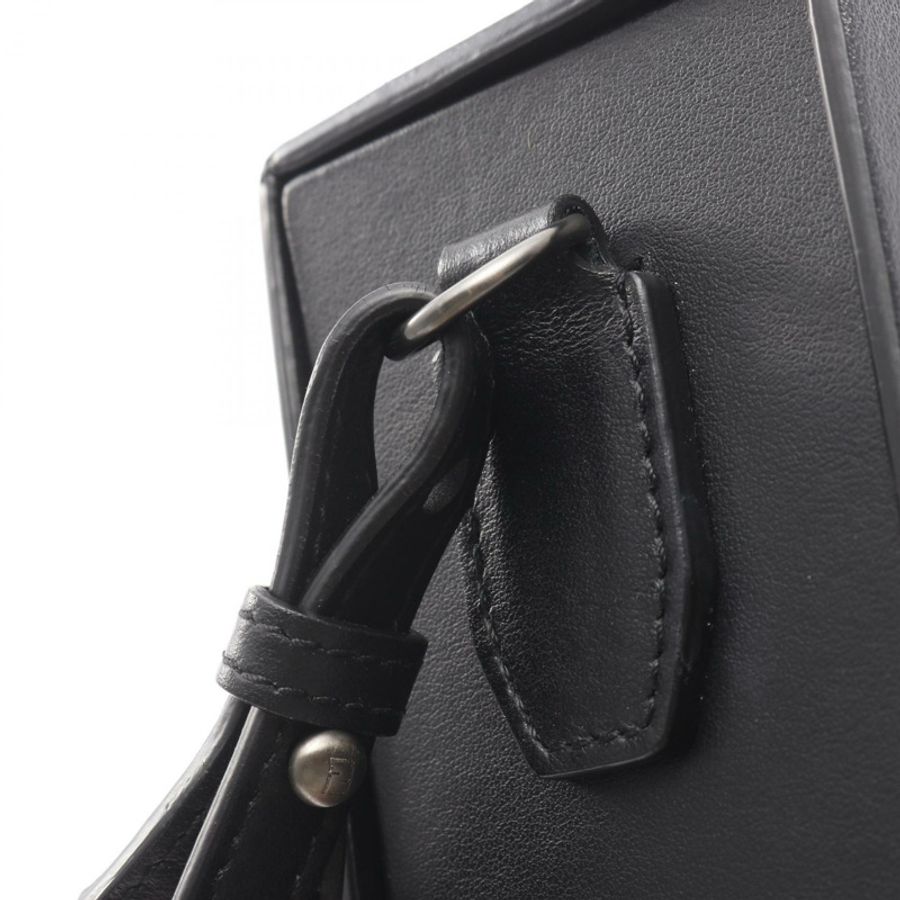FENDI Box 肩斜背包手提包 7VA519 黑色皮革 二手 女士-9