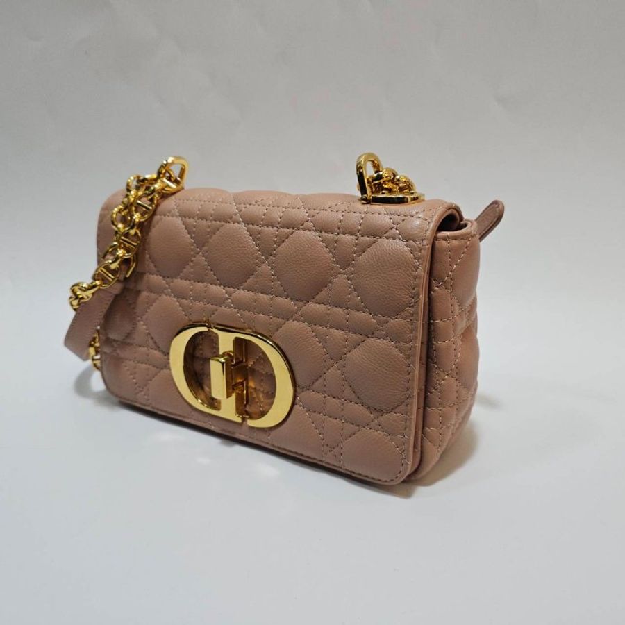 Dior 胭脂粉牛皮Caro小號肩斜背包M9241UWHC-2