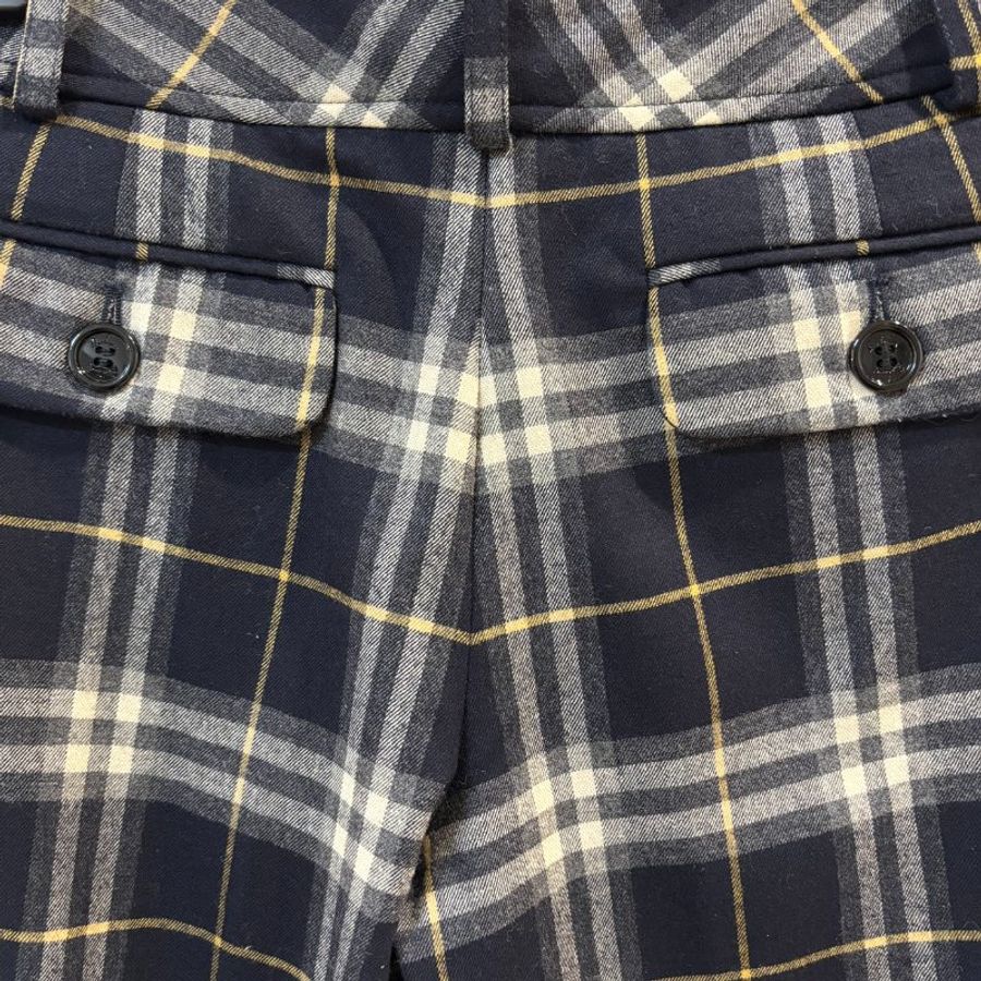 【美收精品】BURBERRY 藍白黃色格紋長褲 4-193【隔月月中將轉賣至日本 上架期限30天】-2