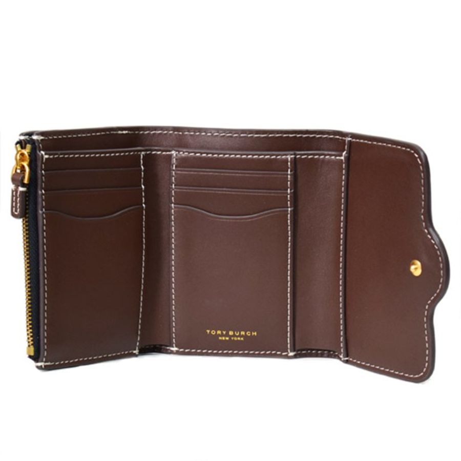 【TORY BURCH】雙T-LOGO皮革短夾-黑色-2