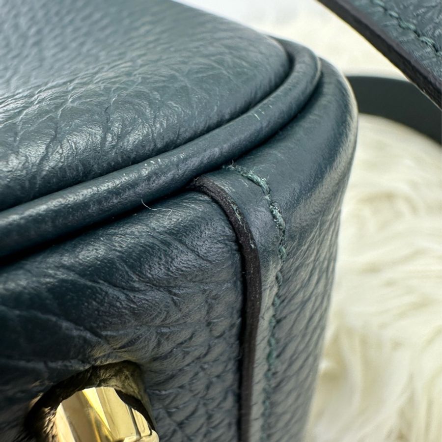 HERMES Mini Lindy 松柏綠色 U Stamp 斜肩包-9