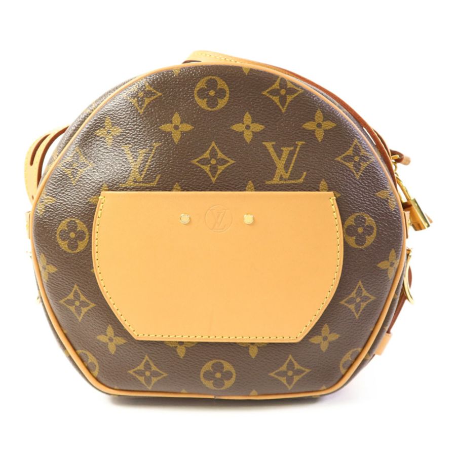 LOUIS VUITTON Monogram Boite Chapeau Souple金扣肩背袋棕色-1