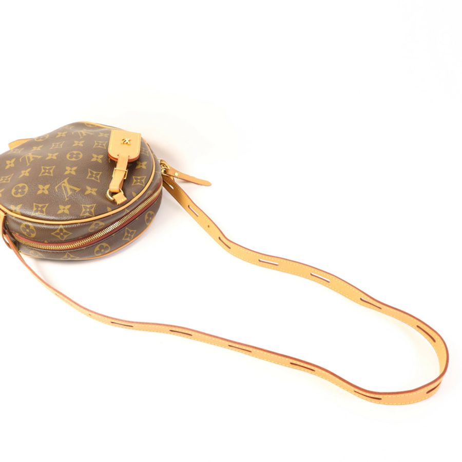 LOUIS VUITTON Monogram Boite Chapeau Souple金扣肩背袋棕色-4