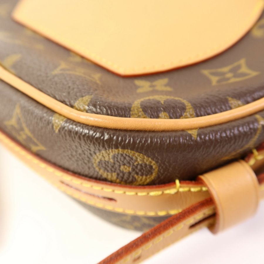 LOUIS VUITTON Monogram Boite Chapeau Souple金扣肩背袋棕色-14