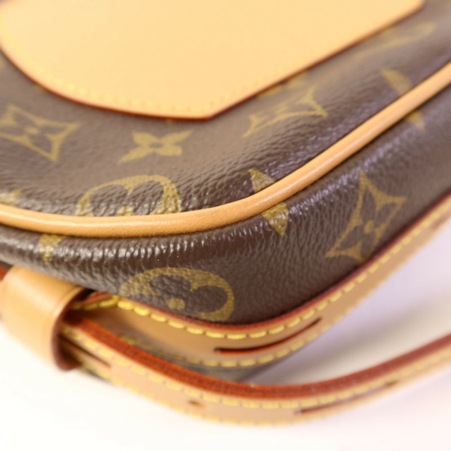 LOUIS VUITTON Monogram Boite Chapeau Souple金扣肩背袋棕色-15