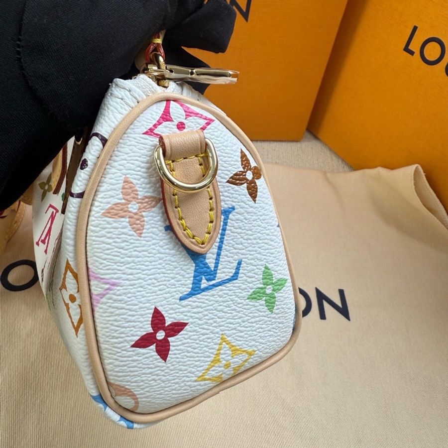 全新 LV x 村上隆 speedynano 白三彩-6