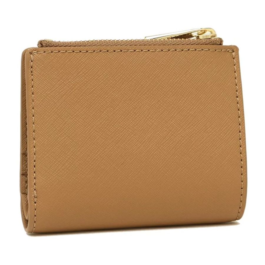 【TORY BURCH】素面防刮皮革短夾-駝色-1