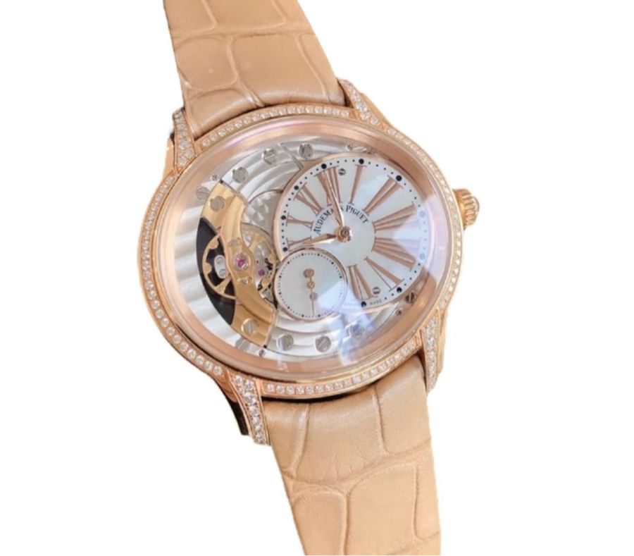 💎【HELYN 精選】 Audemars Piguet 愛彼 Millenary 77247OR 玫瑰金鏤空女錶 三色原裝錶帶組合|停產絕版|原價 NT$ 1,013,000 |HELYN 典藏級入選款-2