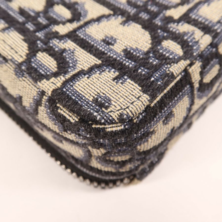 Dior 帆布Zipped Pouch With Strap銀扣肩背袋-12