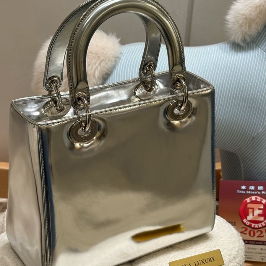 Lady Dior Sliver皮革 二手-2