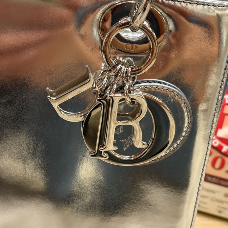 Lady Dior Sliver皮革 二手-6