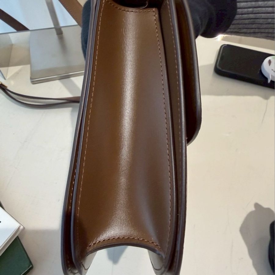 CELINE Classic Box 摩卡棕豆腐包-8