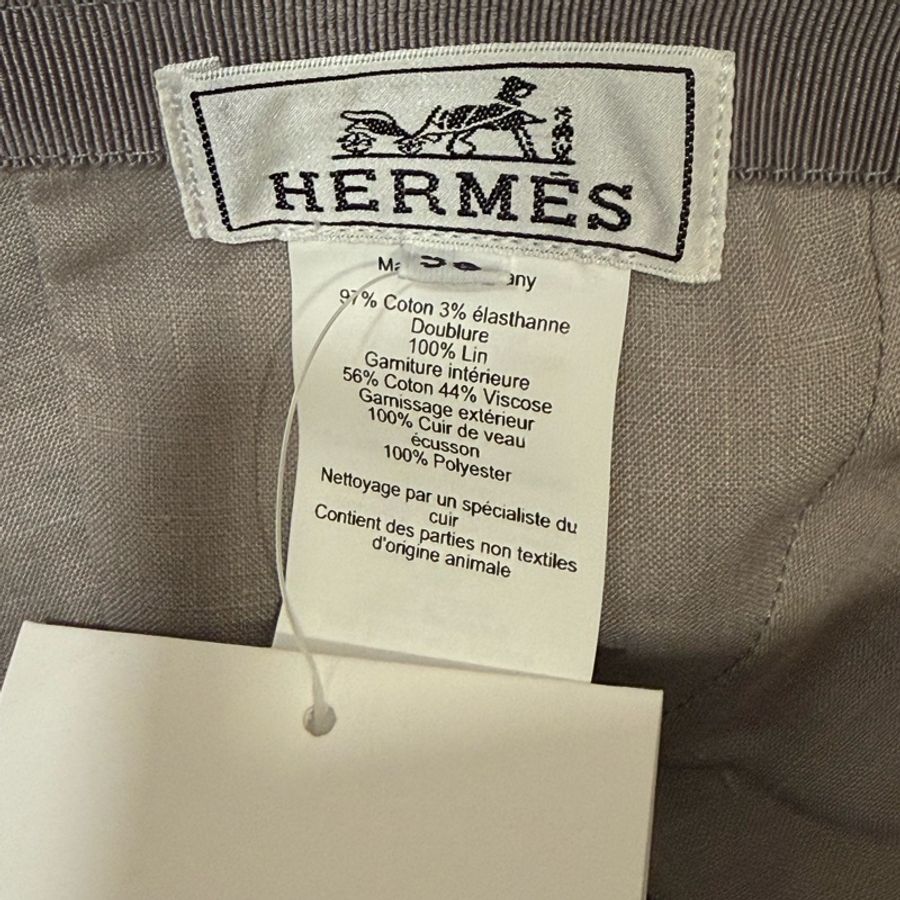 Hermes 男裝灰色鴨舌帽-3