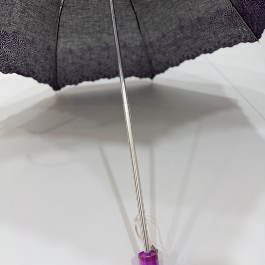 Balenciaga 巴黎世家 黑紫 蕾絲 雨傘 洋傘 遮陽傘-11