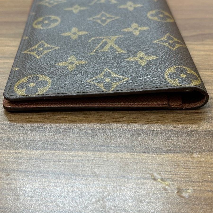 收藏級|真品 LV 路易威登 Monogram 經典原花雙折長夾 護照夾 西裝正裝錢包-7