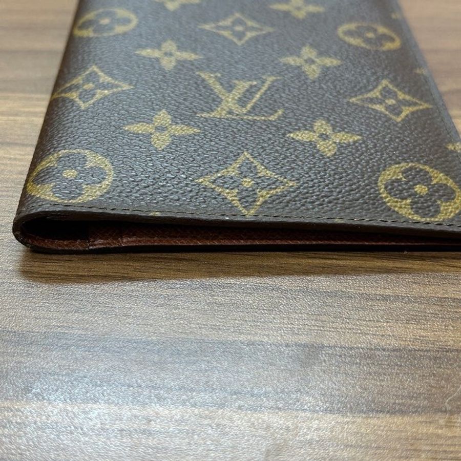 收藏級|真品 LV 路易威登 Monogram 經典原花雙折長夾 護照夾 西裝正裝錢包-12